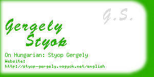 gergely styop business card